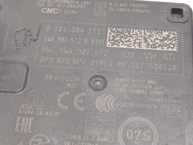 Recambio de modulo electronico para seat leon sportstourer (kl8) fr referencia OEM IAM 5WA907572  0203304151