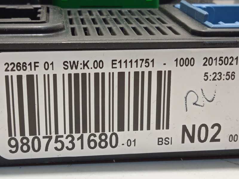 Recambio de caja reles / fusibles para citroën c4 cactus feel cool referencia OEM IAM 9807531680  1612139080