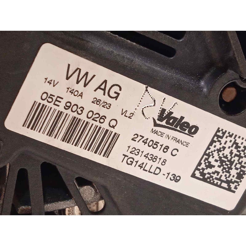 Recambio de alternador para seat arona fr referencia OEM IAM 05E903026Q  TG14LLD