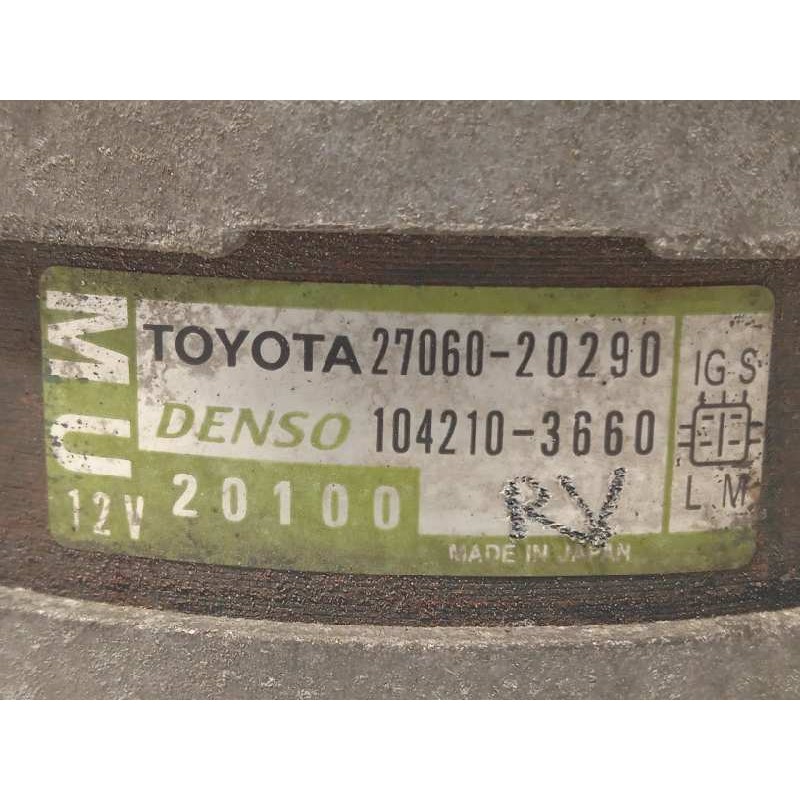 Recambio de alternador para lexus rx 300(mcu35) 3.0 v6 cat referencia OEM IAM 2706020290  1042103660