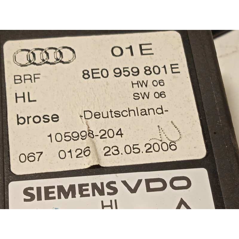 Recambio de elevalunas trasero izquierdo para audi a4 berlina (8e) 2.0 referencia OEM IAM 8E0839461B  