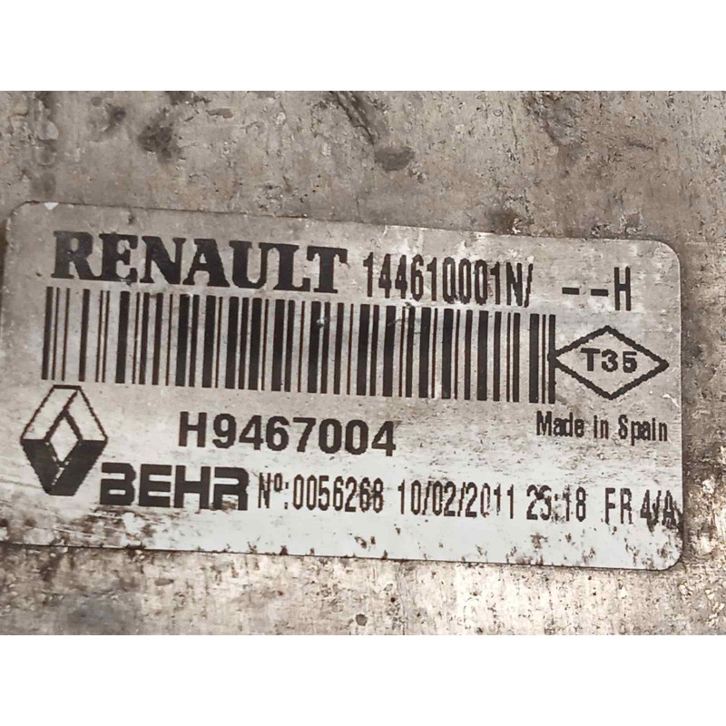 Recambio de intercooler para renault laguna grandtour iii dynamique referencia OEM IAM 144610001N  