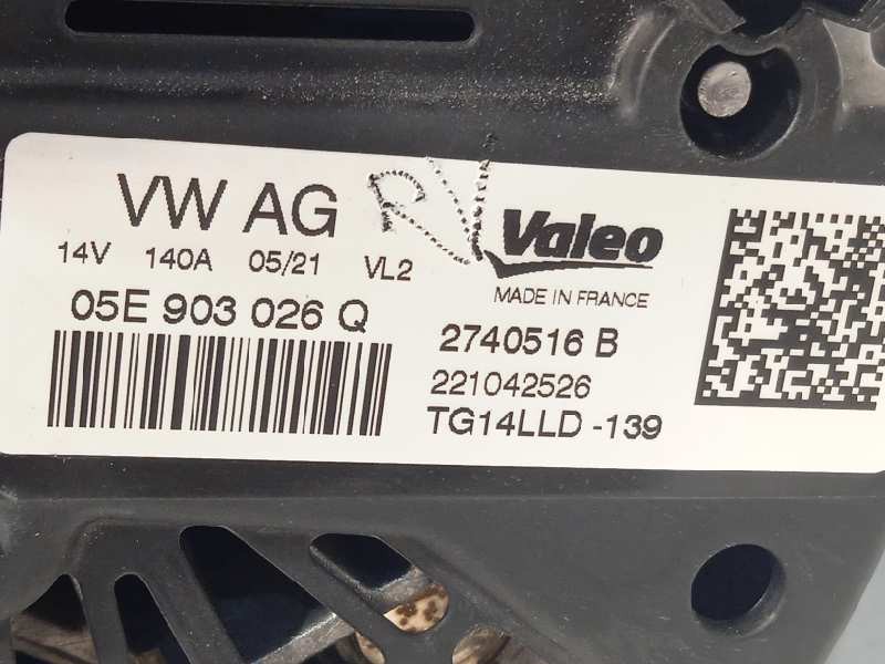 Recambio de alternador para seat arona xcellence referencia OEM IAM 05E903026Q  TG14LLD
