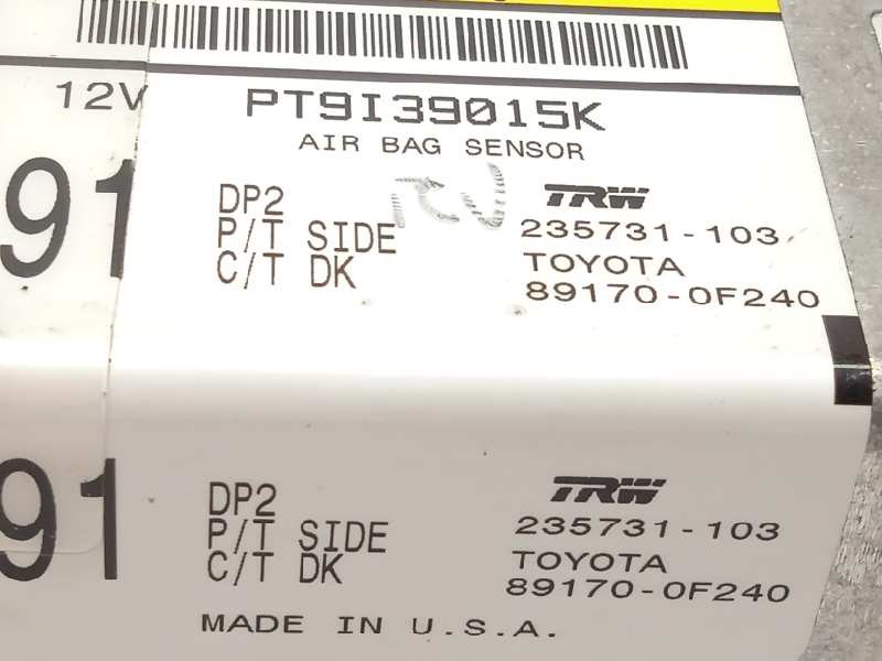 Recambio de centralita airbag para toyota corolla verso (r1) 1.8 16v cat referencia OEM IAM 891700F240  