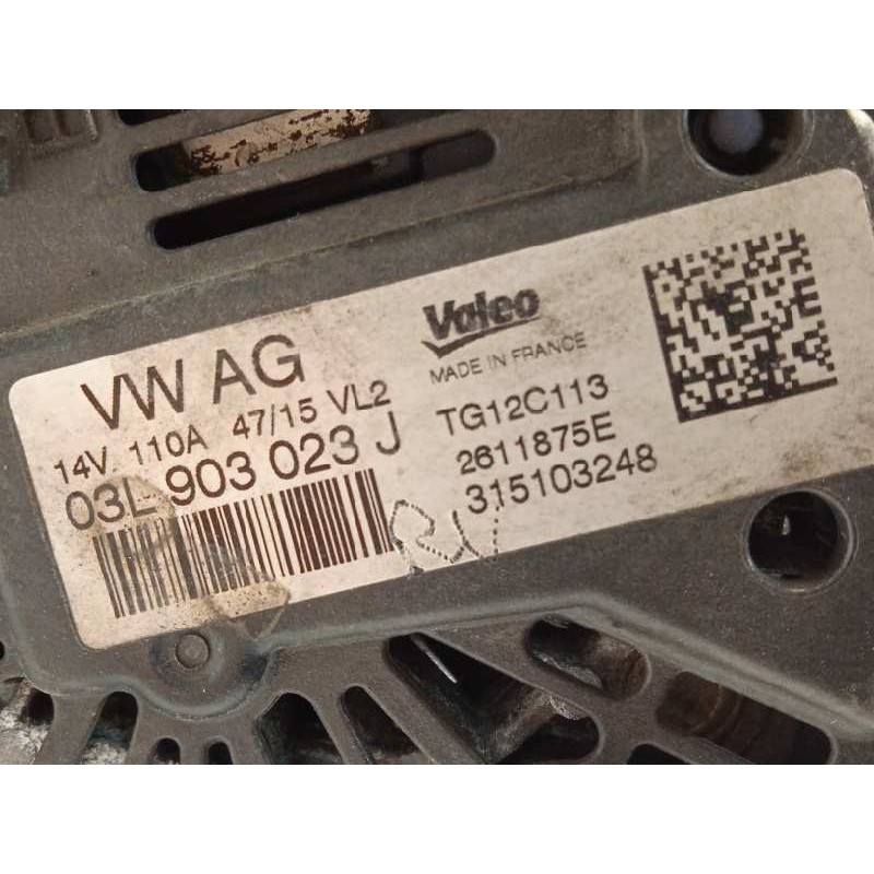 Recambio de alternador para seat leon (5f1) 1.6 tdi referencia OEM IAM 03L903023J 2611875E TG12C113