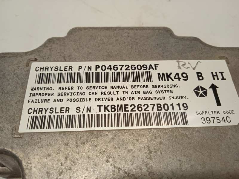 Recambio de centralita airbag para jeep compass limited referencia OEM IAM P04672609AF  