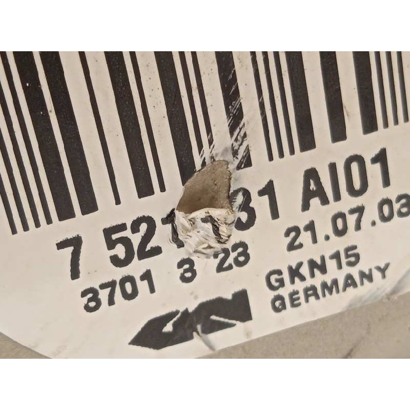 Recambio de transmision trasera derecha para bmw serie 5 berlina (e60) 530i referencia OEM IAM 7521131  33217527322