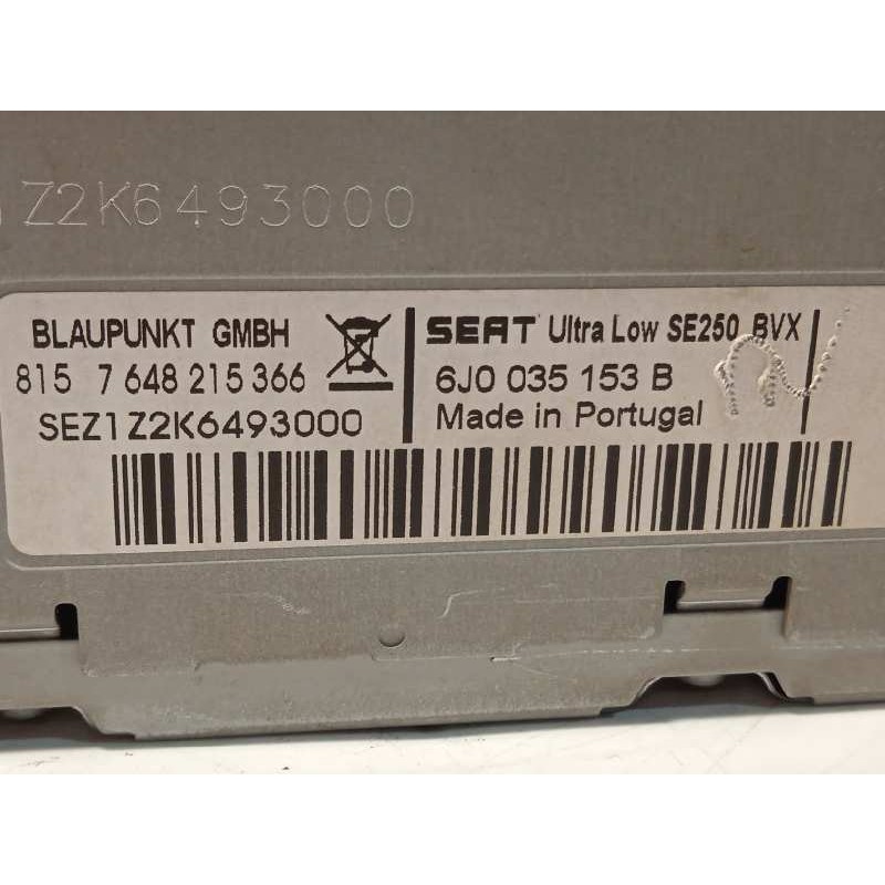 Recambio de sistema audio / radio cd para seat ibiza (6j5) fr referencia OEM IAM 6J0035153B  