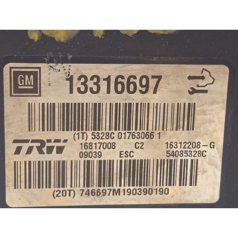 Recambio de abs para opel insignia berlina sport referencia OEM IAM 13316697 16312208G 16817008
