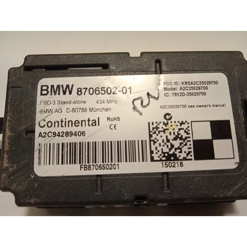 Recambio de modulo electronico para bmw serie 1 lim. (f20/f21) 116i referencia OEM IAM 8706502  