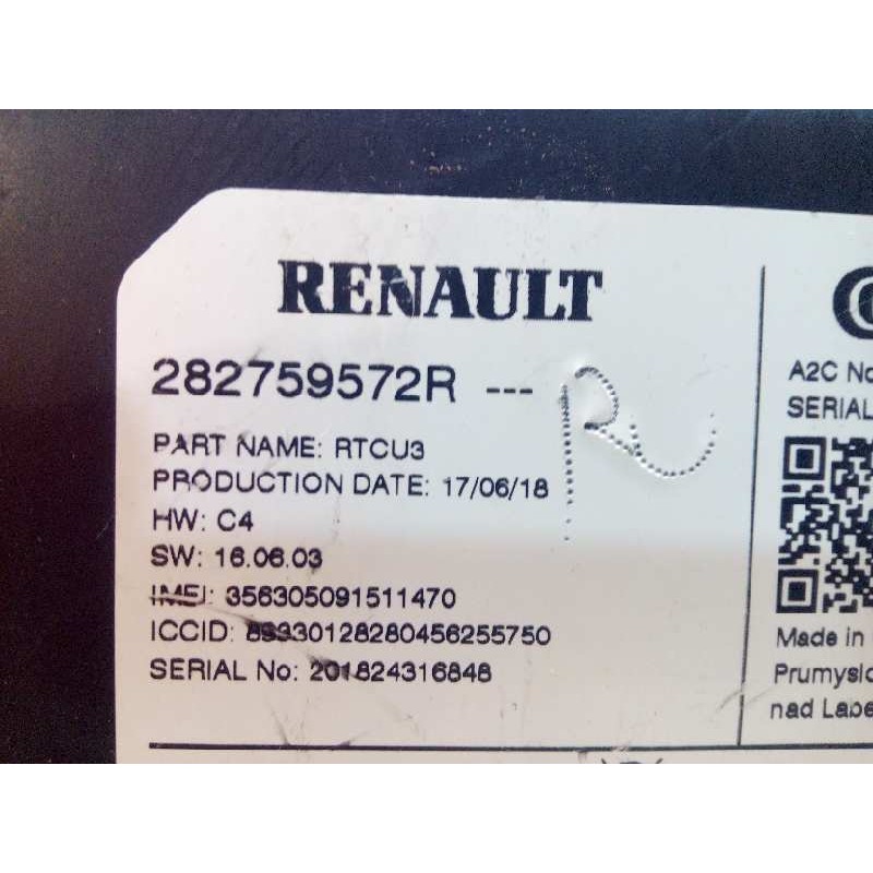 Recambio de modulo electronico para renault kadjar 1.2 tce energy referencia OEM IAM 285255392R  