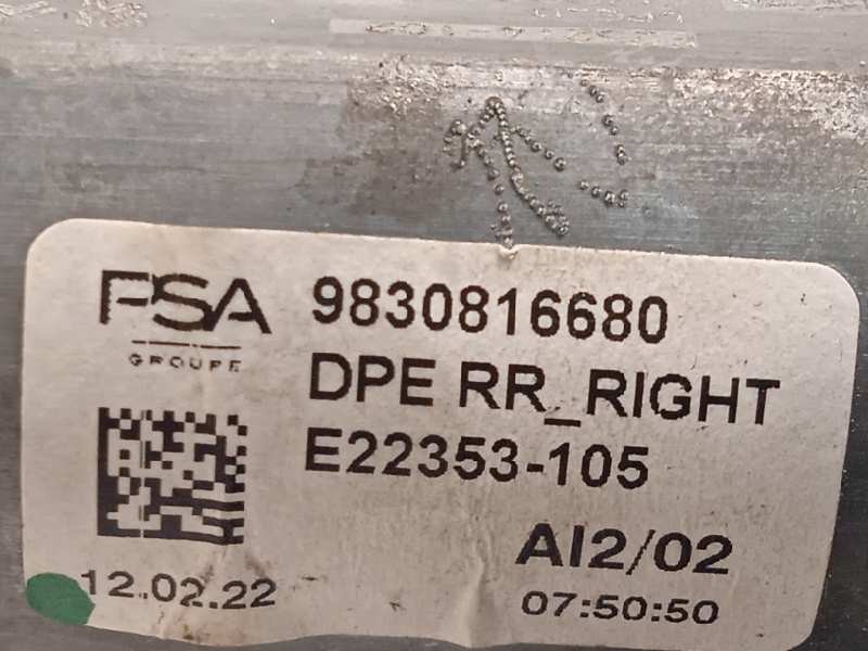 Recambio de elevalunas trasero derecho para peugeot 308 1.2 allure puretech referencia OEM IAM 9830816680  9829048380