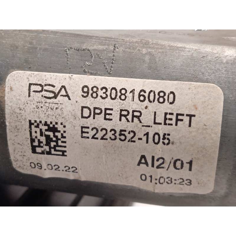 Recambio de elevalunas trasero izquierdo para peugeot 308 1.2 allure puretech referencia OEM IAM 9830816080  9829048280