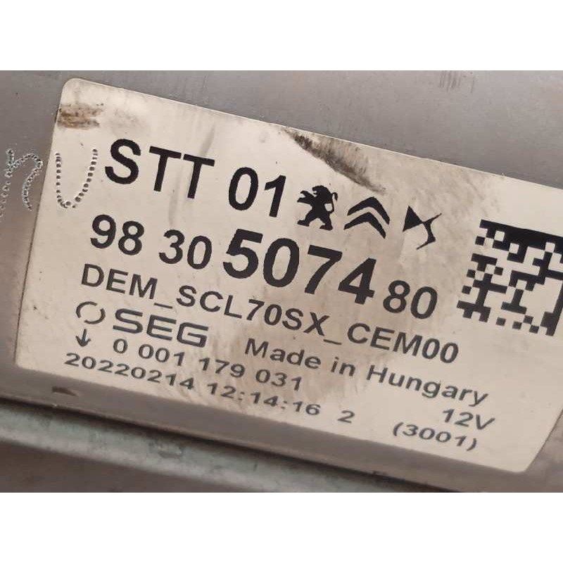 Recambio de motor arranque para peugeot 308 1.2 allure puretech referencia OEM IAM 9830507480  0001179031