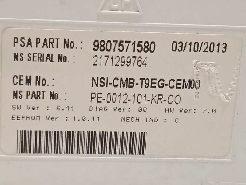 Recambio de cuadro instrumentos para peugeot 308 allure referencia OEM IAM 9807571580  