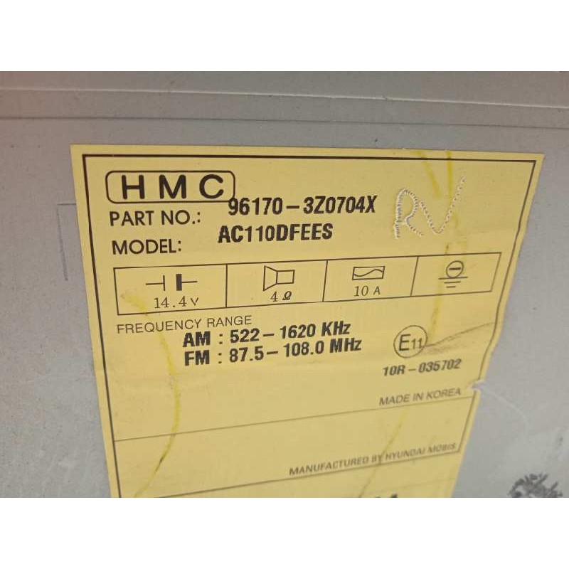 Recambio de sistema audio / radio cd para hyundai i40 style blue referencia OEM IAM 961703Z0704X  961703Z070