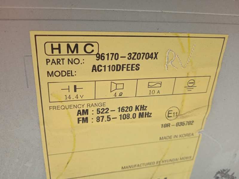 Recambio de sistema audio / radio cd para hyundai i40 style blue referencia OEM IAM 961703Z0704X  961703Z070