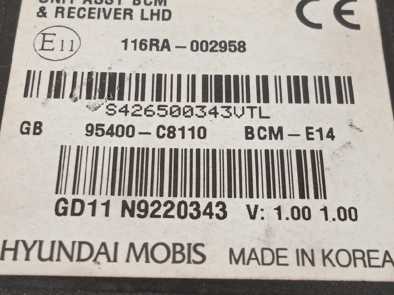 Recambio de centralita confort para hyundai i20 1.2 16v cat referencia OEM IAM 95400C8110  