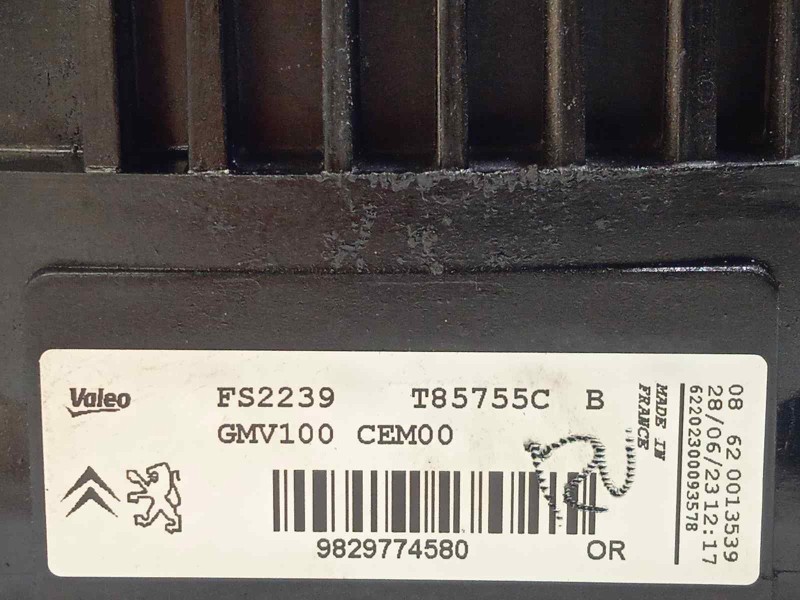 Recambio de electroventilador para citroën c3 1.2 12v vti / puretech referencia OEM IAM 9829774580  