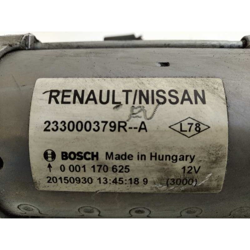 Recambio de motor arranque para nissan qashqai (j11) 1.5 turbodiesel cat referencia OEM IAM 233000379R  0001170625