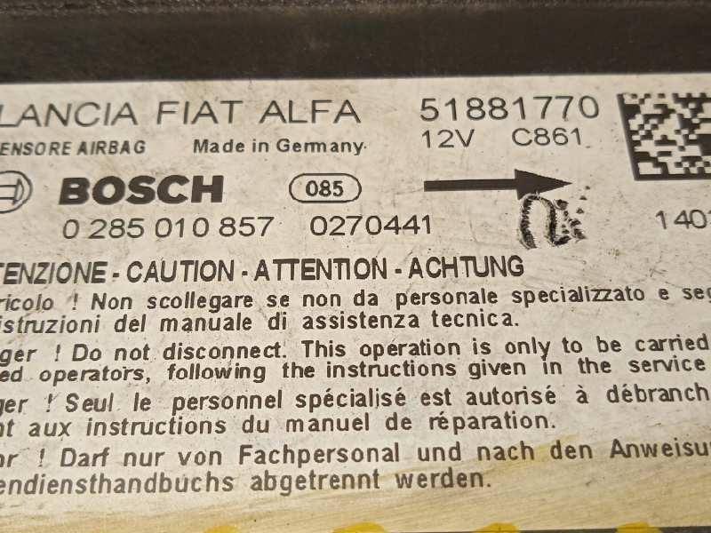 Recambio de centralita airbag para fiat doblo 1.4 16v turbo referencia OEM IAM 51881770  0285010857
