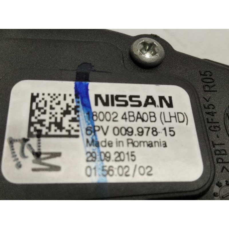 Recambio de potenciometro pedal para nissan qashqai (j11) 1.5 turbodiesel cat referencia OEM IAM 180024BA0B  6PV00997815