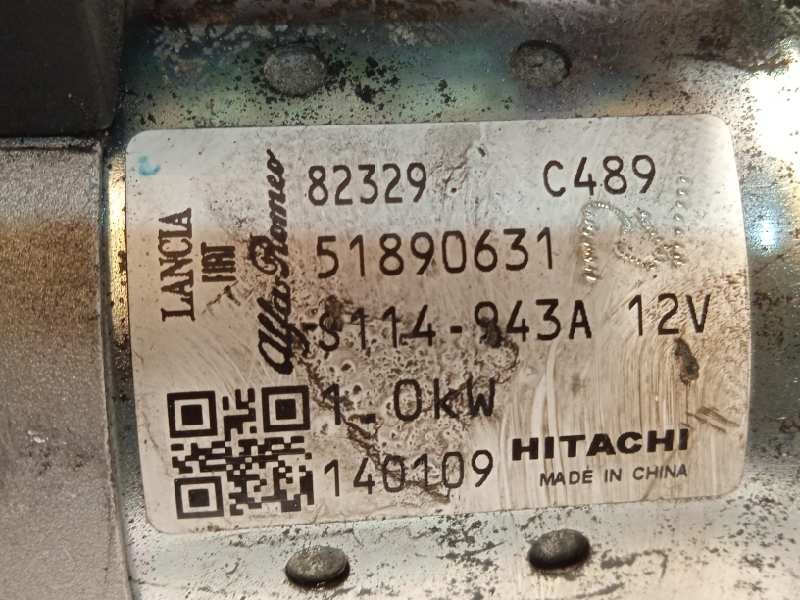 Recambio de motor arranque para fiat doblo 1.4 16v turbo referencia OEM IAM 51890631  S114943A