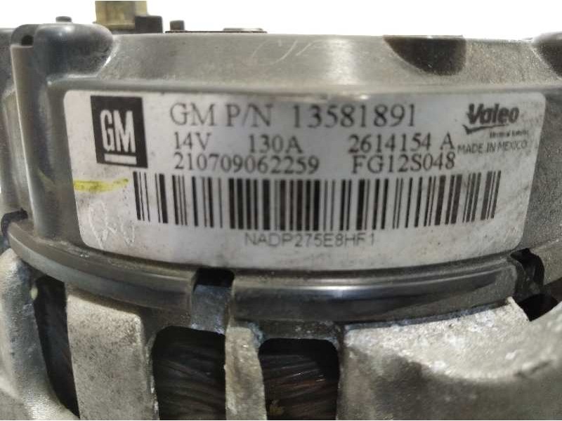 Recambio de alternador para opel astra j gtc enjoy referencia OEM IAM 13581891  13588290