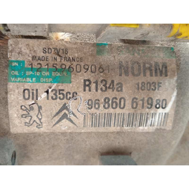 Recambio de compresor aire acondicionado para fiat scudo combi (272) 2.0 jtdm referencia OEM IAM 9686061980  