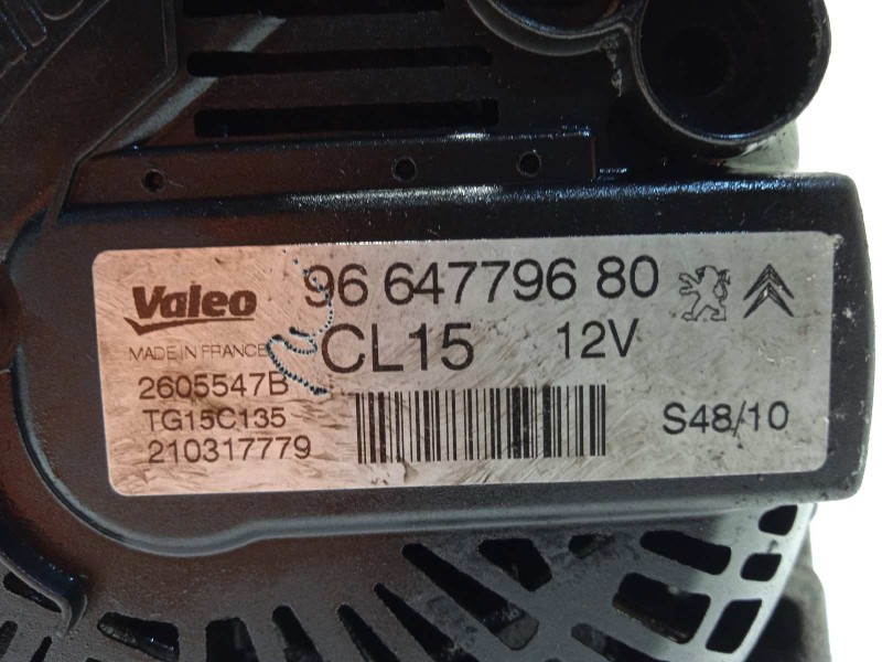 Recambio de alternador para peugeot 308 sw 1.6 hdi fap referencia OEM IAM 9664779680 2605547B TG15C135