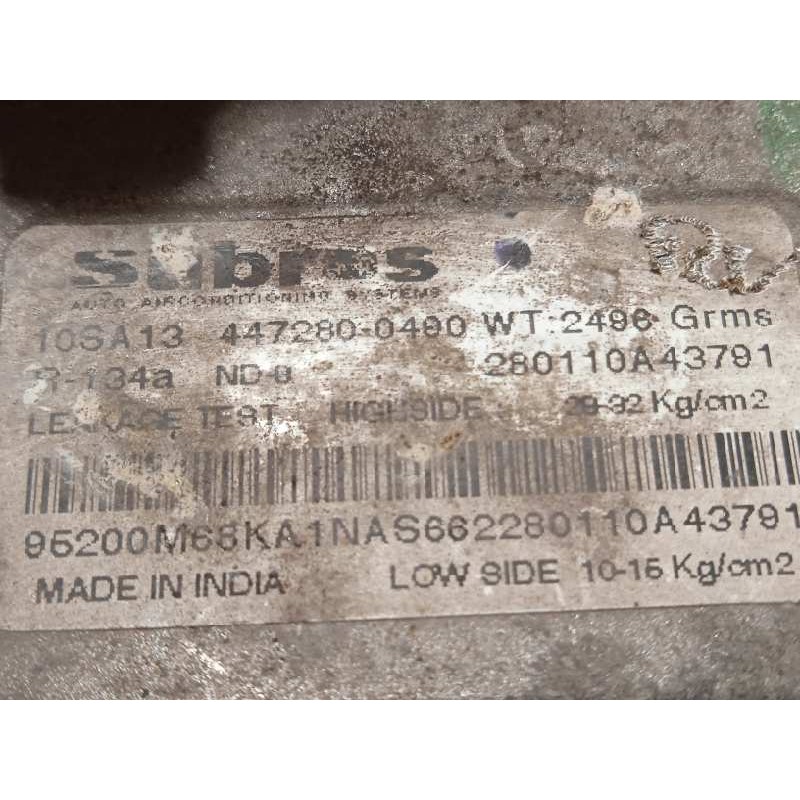 Recambio de compresor aire acondicionado para nissan pixo (uao) 1.0 referencia OEM IAM 4472800400  276304A00K