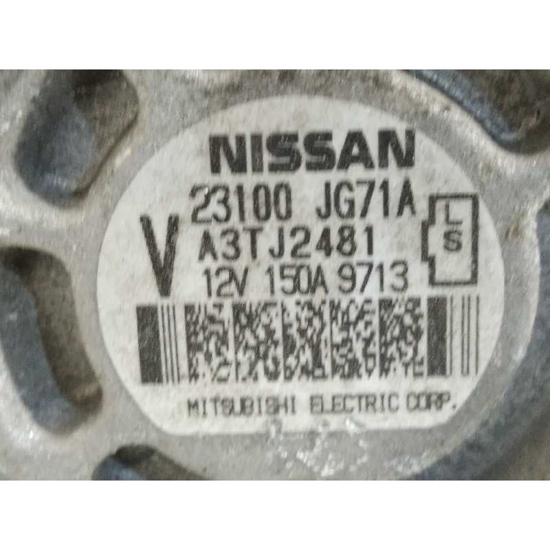 Recambio de alternador para renault koleos 2.0 dci diesel fap cat referencia OEM IAM 23100JG71A  