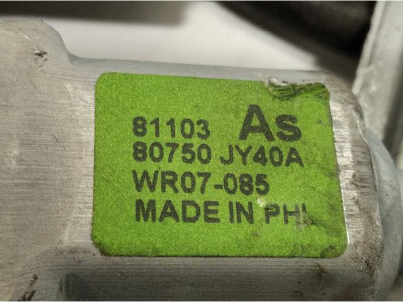 Recambio de elevalunas delantero derecho para renault koleos 2.0 dci diesel fap cat referencia OEM IAM 80750JY40A  