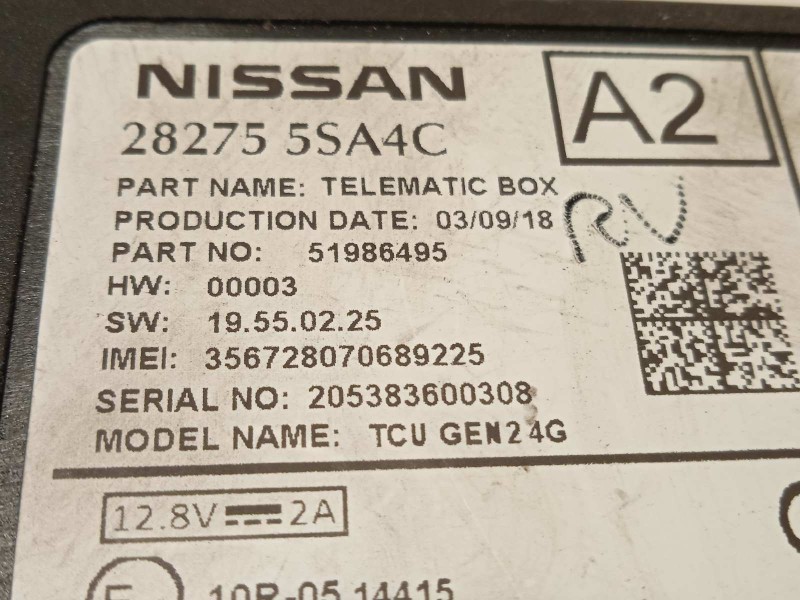Recambio de modulo electronico para nissan nv 200 (m20) e-nv200 furgón basic referencia OEM IAM 282755SA4C  