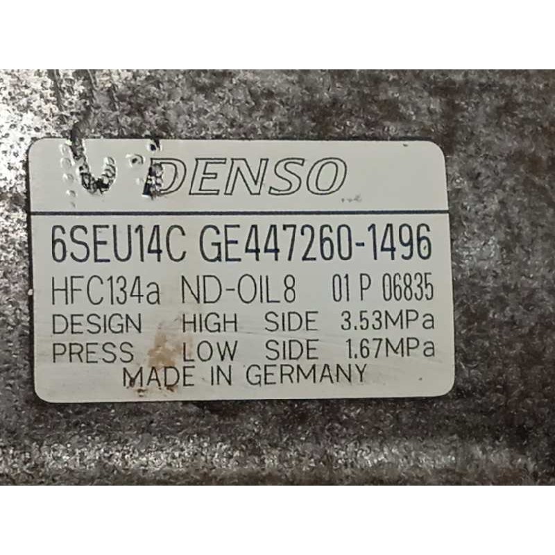 Recambio de compresor aire acondicionado para toyota avensis (t27) executive referencia OEM IAM 4472601496 8831005140 6SEU14C