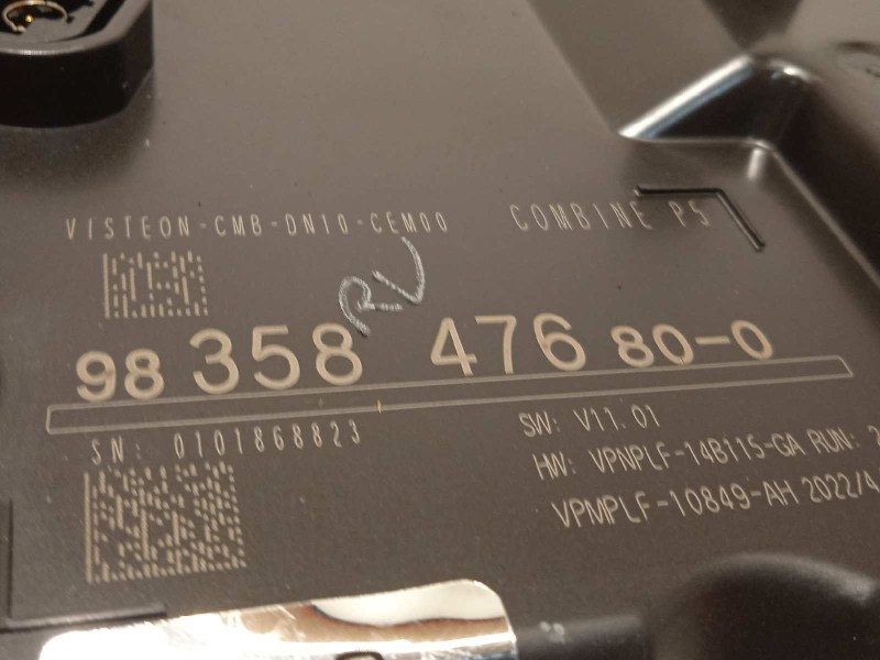 Recambio de cuadro instrumentos para peugeot 308 1.6 allure hybrid referencia OEM IAM 9835847680  