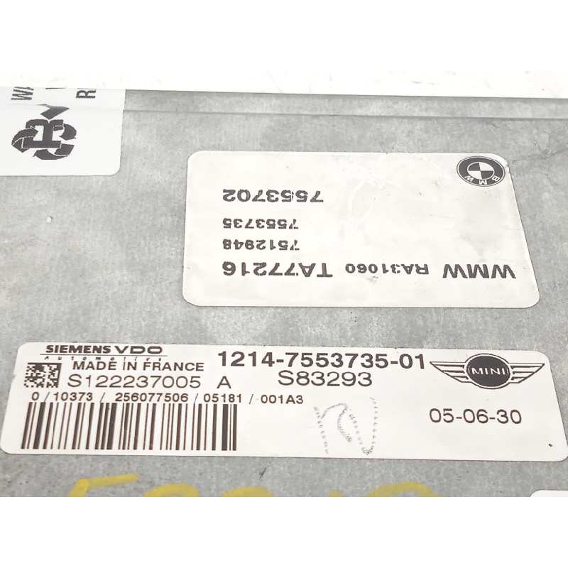 Recambio de centralita motor uce para bmw mini (r50,r53) one referencia OEM IAM 12147553735  7553702