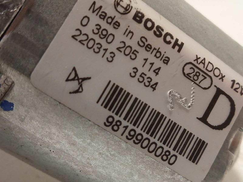 Recambio de motor limpia trasero para peugeot 308 1.6 allure hybrid referencia OEM IAM 9819900080  0390205114