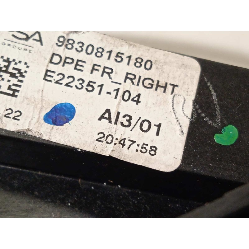 Recambio de elevalunas delantero derecho para peugeot 308 1.6 allure hybrid referencia OEM IAM 9830815180  9829048380