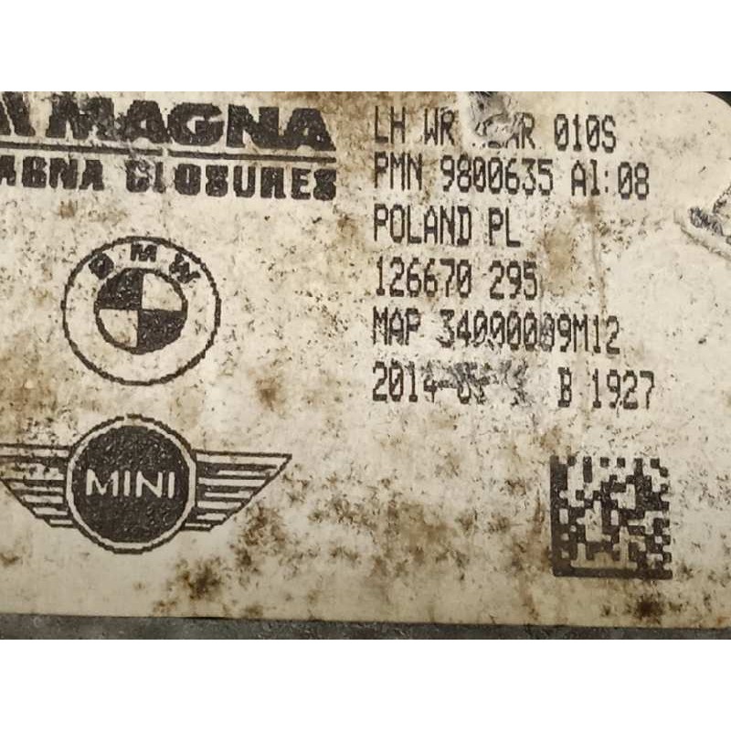 Recambio de elevalunas trasero izquierdo para bmw mini countryman (r60) one d referencia OEM IAM 9800635  