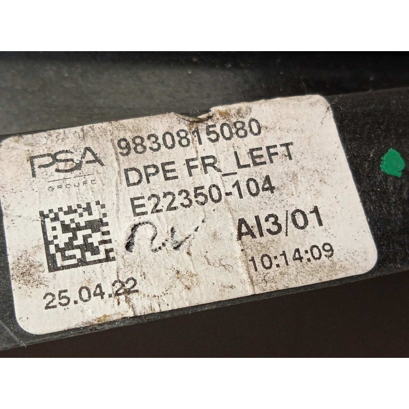 Recambio de elevalunas delantero izquierdo para peugeot 308 1.6 allure hybrid referencia OEM IAM 9830815080  9829048280