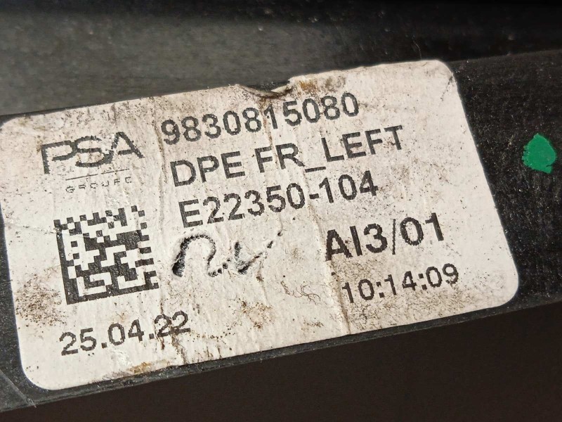 Recambio de elevalunas delantero izquierdo para peugeot 308 1.6 allure hybrid referencia OEM IAM 9830815080  9829048280