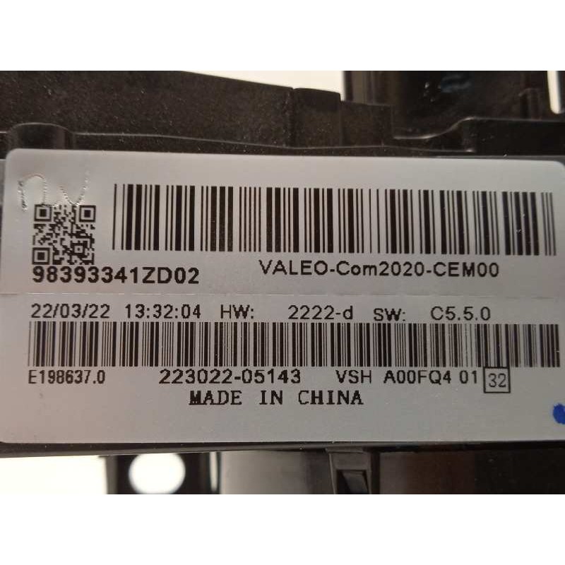 Recambio de mando intermitentes para citroën c5 x plug-in hybrid 225e referencia OEM IAM 98393341ZD  YL018817ZD