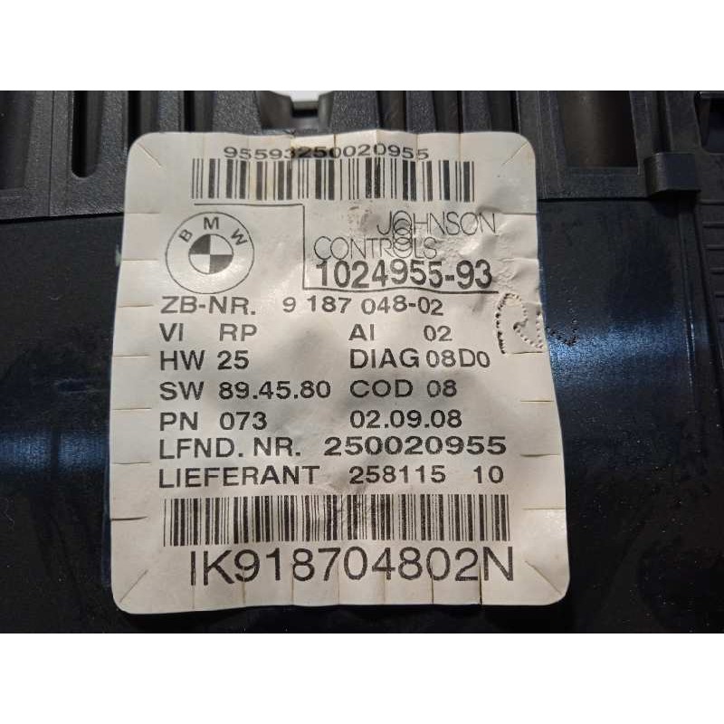 Recambio de cuadro instrumentos para bmw serie 1 berlina (e81/e87) 120d referencia OEM IAM 9187048  