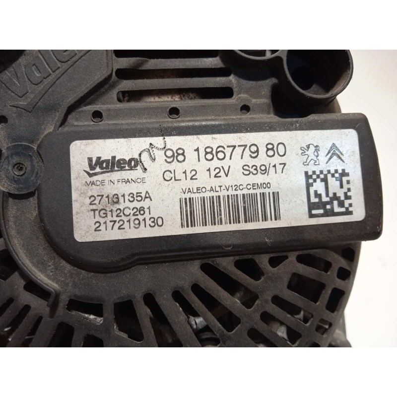 Recambio de alternador para citroën c1 city edition referencia OEM IAM 9818677980 2713135A TG12C261