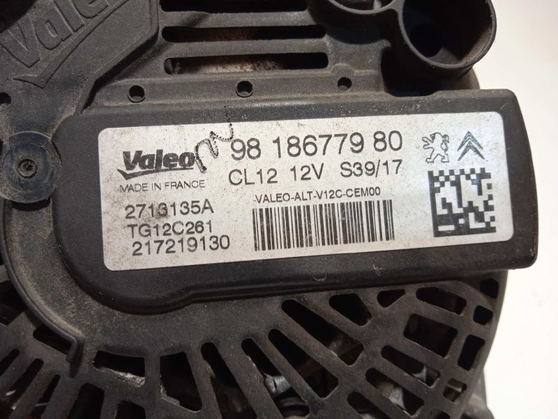 Recambio de alternador para citroën c1 city edition referencia OEM IAM 9818677980 2713135A TG12C261