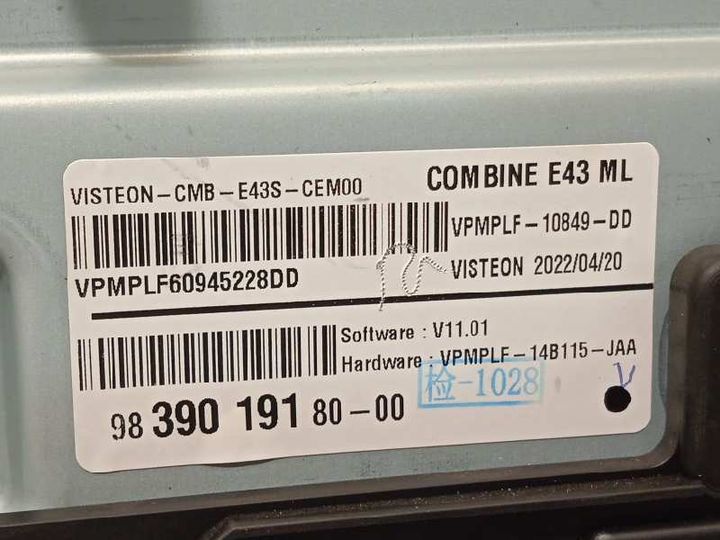 Recambio de cuadro instrumentos para citroën c5 x plug-in hybrid 225e referencia OEM IAM 9839019180  