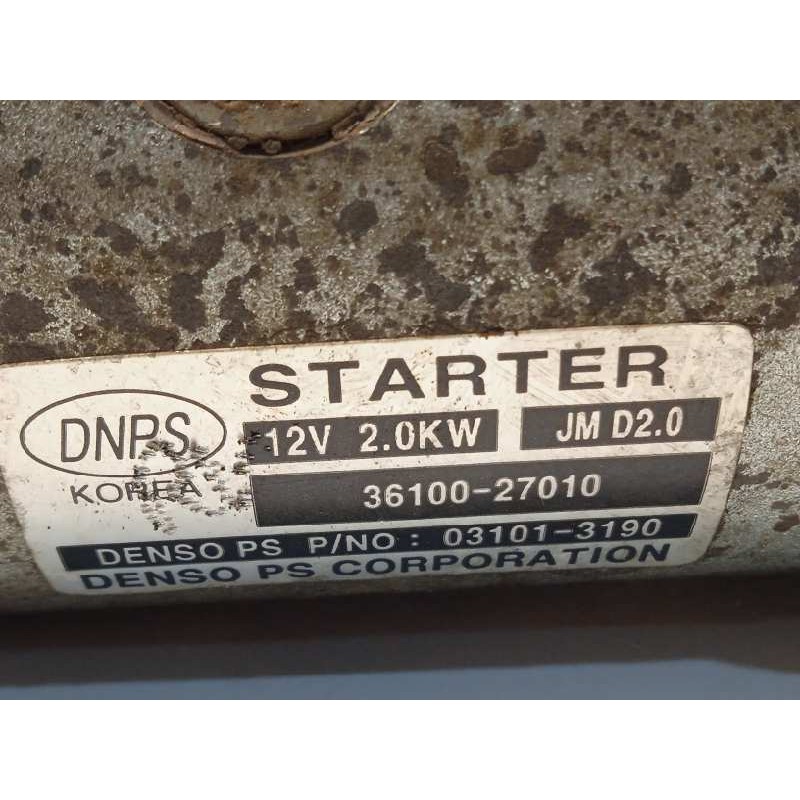 Recambio de motor arranque para hyundai tucson (jm) 2.0 crdi cat referencia OEM IAM 3610027010  031013190