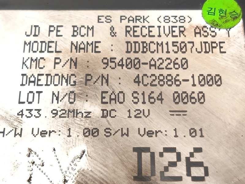 Recambio de modulo electronico para kia cee´d 1.6 crdi cat referencia OEM IAM 95400A2260  