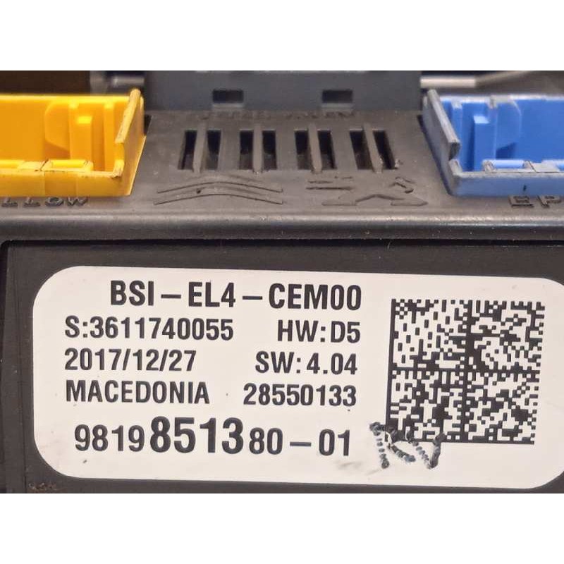 Recambio de caja reles / fusibles para citroën c4 picasso feel referencia OEM IAM 9819851380 28550133 1663368880